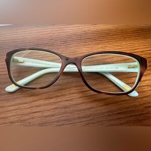 Women Ralph Lauren Cat-Eye Frames Tortoise Shell Havana w/ Aquamarine Interior